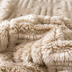 Winter Embossed Plush Fitted Sheet Soft Warm Coral Velvet Mattress Protector Cover Queen Size Deep Pocket Elastic Bed Sheet Set