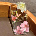 Flower Lily Hibiscue Print Clear Phone Case for Iphone 16 15 14 13 12 11 17 Pro Max Mini 16E 7 8 Plus Vintage Floral Soft 2030