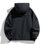 Men’s Waterproof Windbreaker Hooded Jacket – Lightweight Zipper Softshell Bomber for Hiking, Camping & Everyday Wear