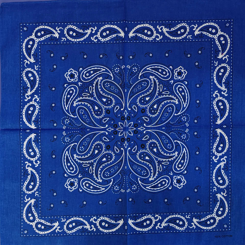 New Design Fashion Hip Hop Cotton Bandana Square Cashew Scarf Headband Tie Dye Black Red Paisley Gifts For Women/Men/Boys/Girls