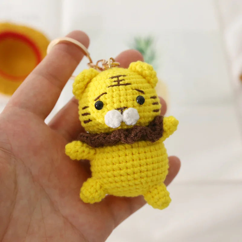 Cute Rabbit Crochet Keychain Handmade Bunny Bag Charm