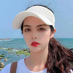 New Women Anti-UV Sun Hats Breathable Adjustable Empty Top Visor Caps for Men Tennis Golf Running Travel Beach Sport Outdoor Hat