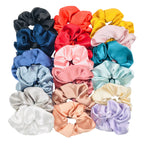 10/5 Pcs Satin Hair Scrunchies Set for Women & Girls – Soft Silk Elastic Hair Bands | Elegant Solid Color Ponytail Holders & Headwear Accessories