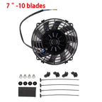 Universal 7/9/10/12/14/16 Inch 12V 80W 2100RPM Car Air Conditioning Cooling Fan Blade Cool Mounting Kit CF-1001