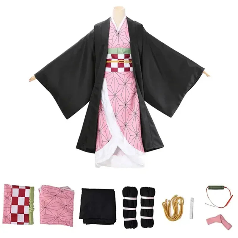 Costume de Cosplay Demon Slayer Kamado Nezuko, uniforme de fête de carnaval Anime japonais pour adultes, Costume d'halloween