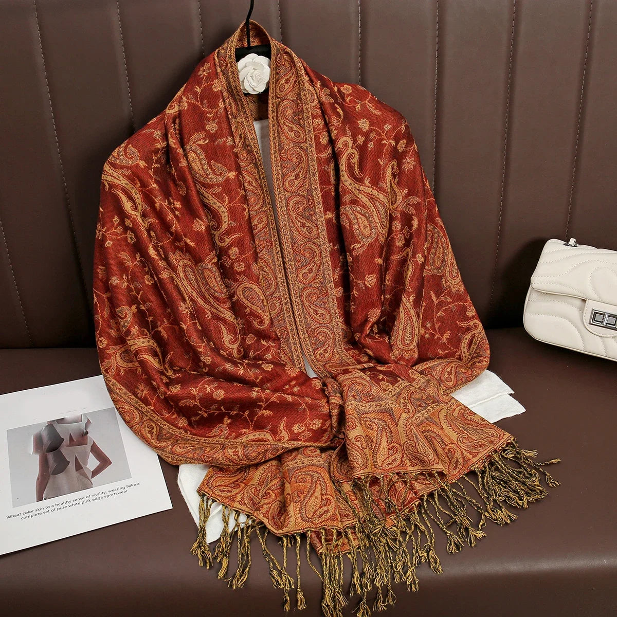 2025 new ethnic style retro shawl cashew flower geometric scarf cloak tassel scarf multi-color variety options available