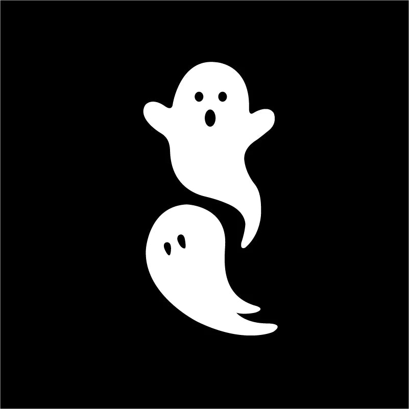 Halloween Car Rearview Mirror Ghost Stickers – Spooky Bat Decals