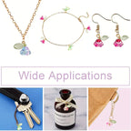 30Pcs 6 Colors Glass Pendants with Golden Brass Findings Flower Charms for Women Necklace Bracelet Earrings DIY jewelry making