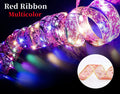 1/2/5/10M Christmas Tree Ribbon Fairy Lights, Indoor DIY Bows String Light Battery Powered for Christmas Tree New Year Decor