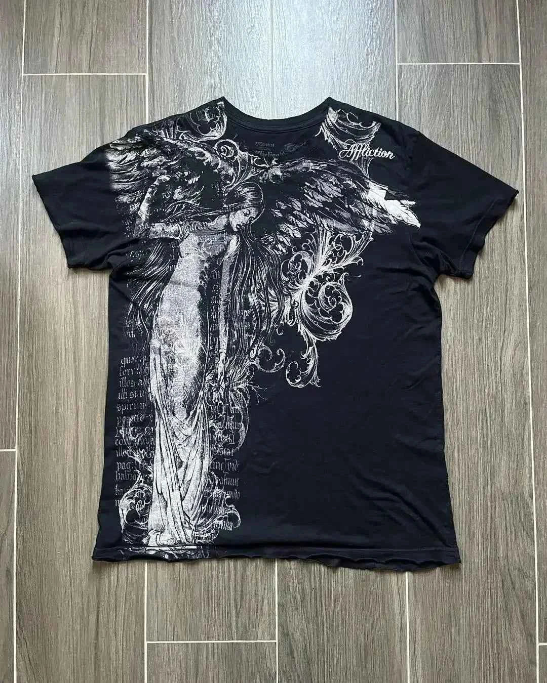 Tshirt American affliction Washed  New Arrival Mens Clothes Tee Shirt Homme Graphic T-Shirts Men Tshirt for Men Ropa Hombre