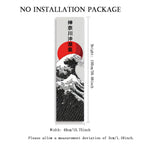 Japanese Ocean Waves Wall Decoration Tapestry Red Sun & Ocean Waves Landscape Aesthetic Tapestry Wall Hanging Home Room Decor