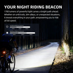CYCLAMI CYC1700 Wireless Remote Hanging Bike Headlight High Brightness Cutoff Line Front Light 4000mAh 1700 Lumen Aluminum Alloy