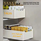 Pull-Out Kitchen Cabinet Organizer – Sliding Storage Drawer & Spice Rack