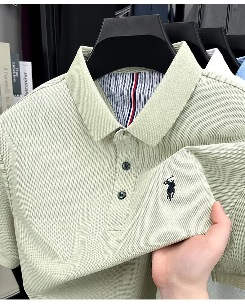 Men's 100% Cotton Polo Shirt – Short Sleeve Casual Golf & Business Shirt