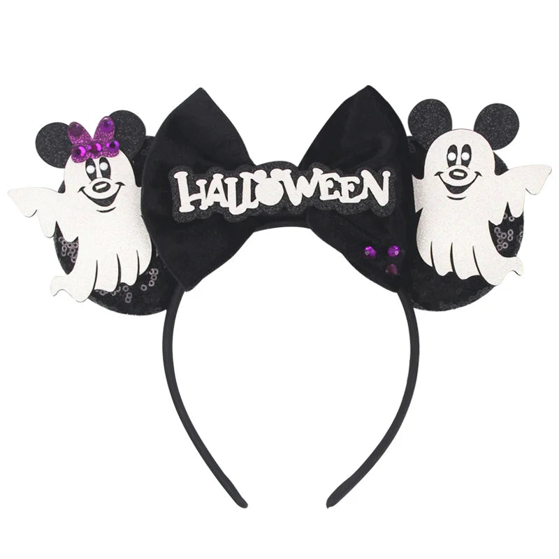2026 Latest Fashion Ear Headband Sequin Bows For Girl Adult Kids Halloween Party Cosplay Hair Accessories Princess Hairband