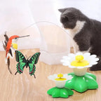 Electric Butterfly Cat Toy Shake Rotating Flying Automatic Humming Bird Intelligence Training Funny Pet Toys Random Color