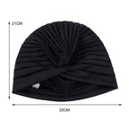 Stretchy Knot Twist Turban Bandanas Women Headscarf Bonnet Muslim Hijab Indian Hats Female Chemo Cap Adult Solid Color Head Wrap