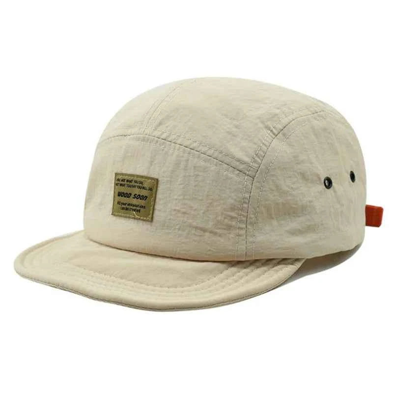 Japanese-style short-brim baseball cap for spring and summer, quick-dry, sun-protective, unisex street soft-brim sun hat