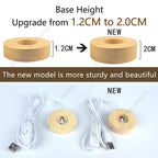 Unique 3D Crystal Ball Night Light Led Lamp Bedside Table Glowing Galaxy Lamp Saturn Planets Moon Birthday Gift Toy 5cm