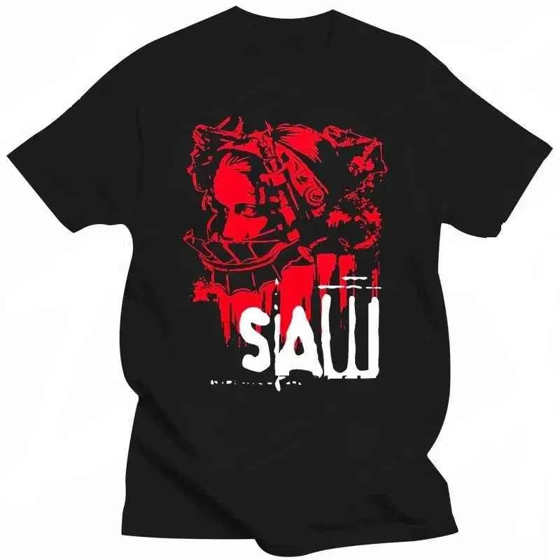 Movie SAW Horror Head Torture T Shirt Men Women Fashion Cotton T-shirt Vintage Clothes O-Neck Tees Horror Harajuku Tops 71723