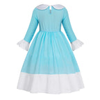 Rosalina Dress Girls Peach Children Halloween Costume Game Role Play Princess Dress Long Sleeve