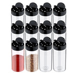 LMETJMA Clear Plastic Spice Jar with Shaker Lids Kitchen Seasoning Containers for Kitchen Storing Spice Powders JT198