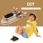 DIY STEM Science 3D Wooden Car & Boat Assembly Kit for Kids