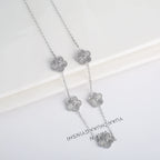 Hot Sale Stainless Steel Laser Five Leaf Flower Petal Adjustable Clover Bracelet Classic for Woman Girl Brand Jewelry Party Gift