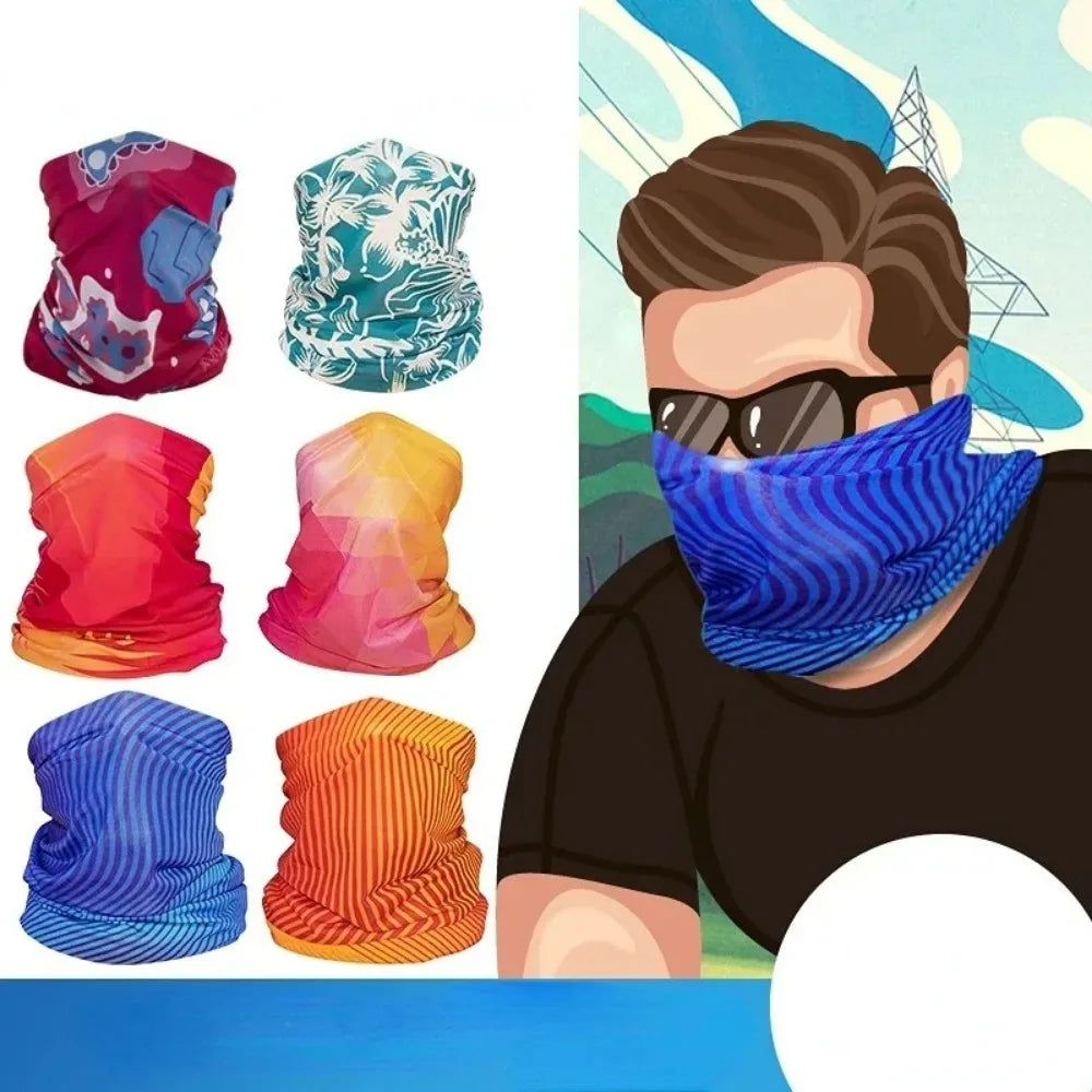 NEW 1PCS outdoor mountaineering scarf Ice silk sunscreen Face Mask Bandana Unisex scarf for outdoor fishing/biking