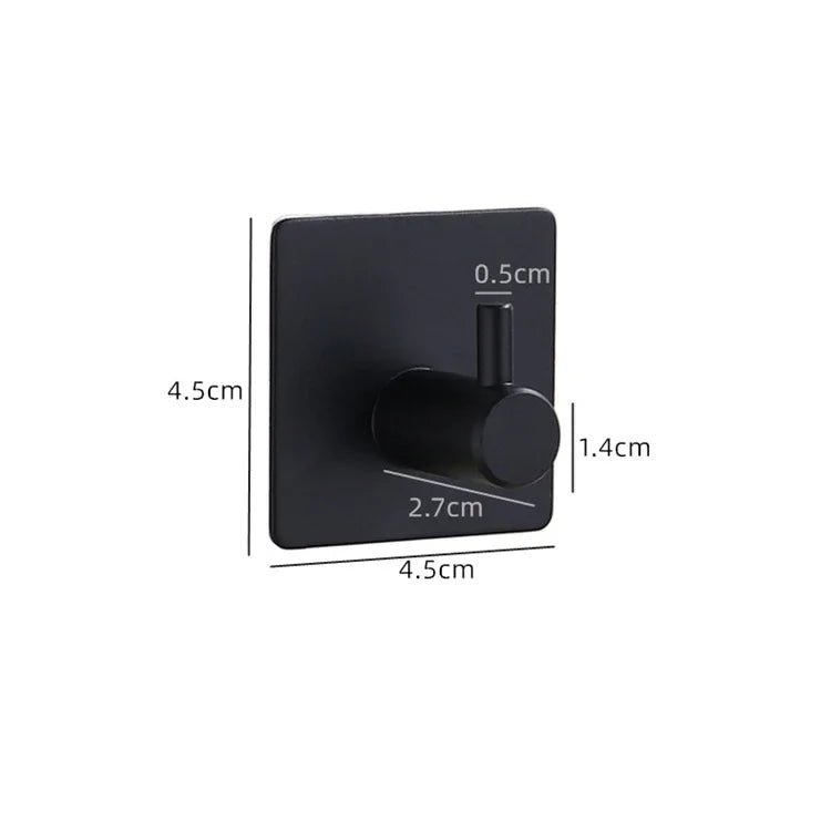 Stainless Steel 3M Self Adhesive Hooks Sticky Wall Door Hook Robe Tea Towel Rustproof Towel Rack, Clothes Coat Hanger