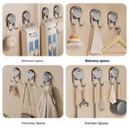 Suction Cup Hook No Drilling Required Bathroom Hooks Kitchen Door Back Clothes Hook Dual Hooks Strong Load-bearing Hooks
