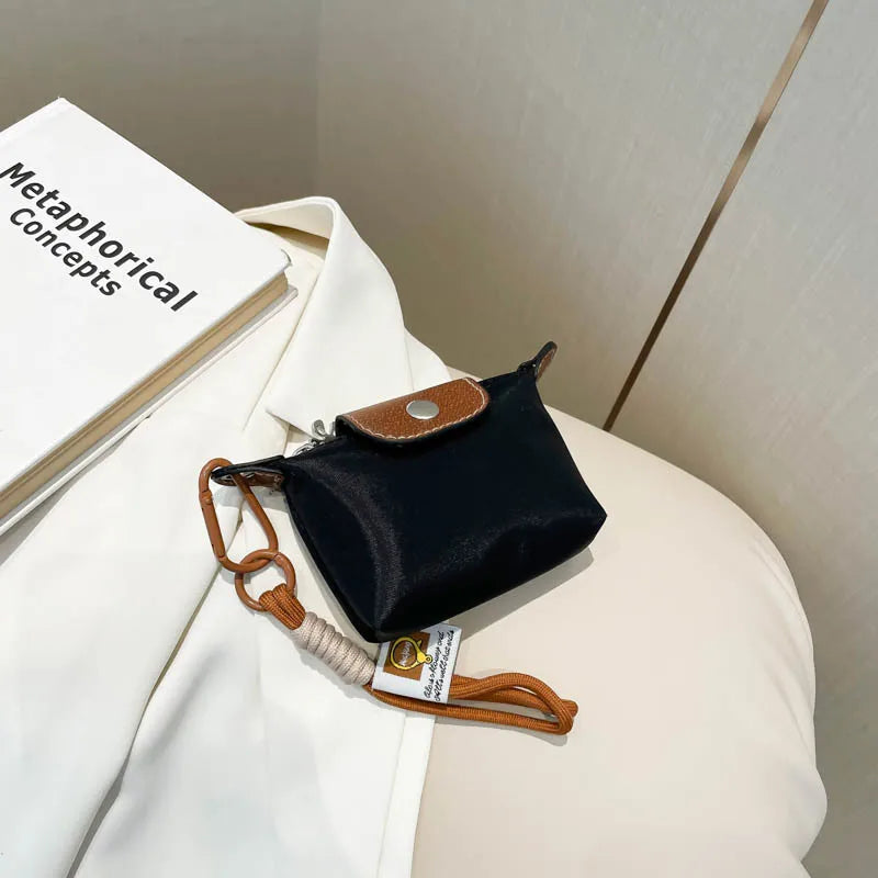 Hot Selling Exquisite Fashion Mini Handbag Wallet Simple Solid Color Ins Korean Style Storage Makeupbag Girl Women Birthday Gift