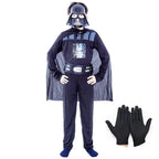 Boys Movie Mask Costume – Darth Vader Style Cape Armor Onesie