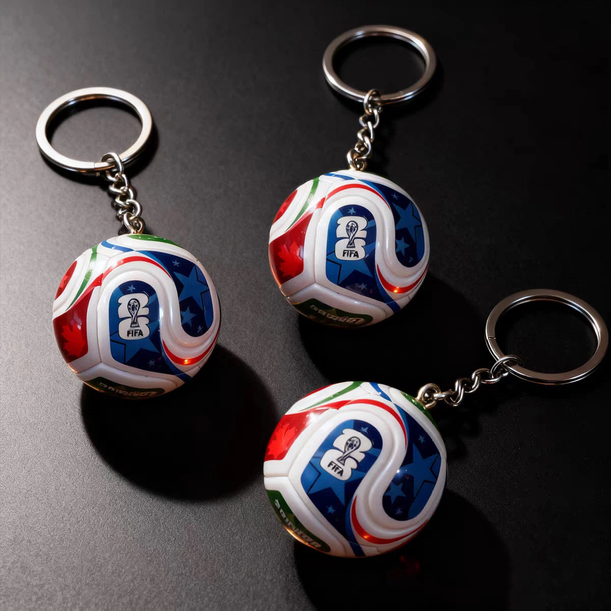 Mini 3D Soccer Ball Keychain Silicone elasticity Football Keyring Fashion Bag Backpack Charm Car Key Accessory For Sports Fans