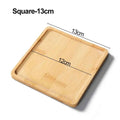 Simple Style Home Decoration Succulents Bonsai Holder Round Square Flowerpot Base Hexagon Rectangle Bamboo Wood Tray