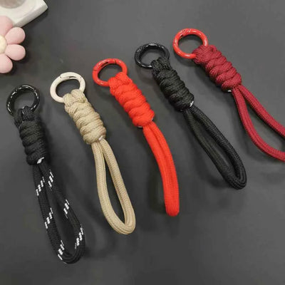 Paracord Braided Keychain Wrist Lanyard for Outdoor Everyday Carry