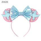Nieuwste Mickey Mouse Oren Hoofdband Kid Adult Festival Party Pailletten Strik Haarband Vrouwen Baby Girl Party Haar Accessories