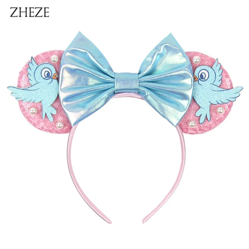 Nieuwste Mickey Mouse Oren Hoofdband Kid Adult Festival Party Pailletten Strik Haarband Vrouwen Baby Girl Party Haar Accessories