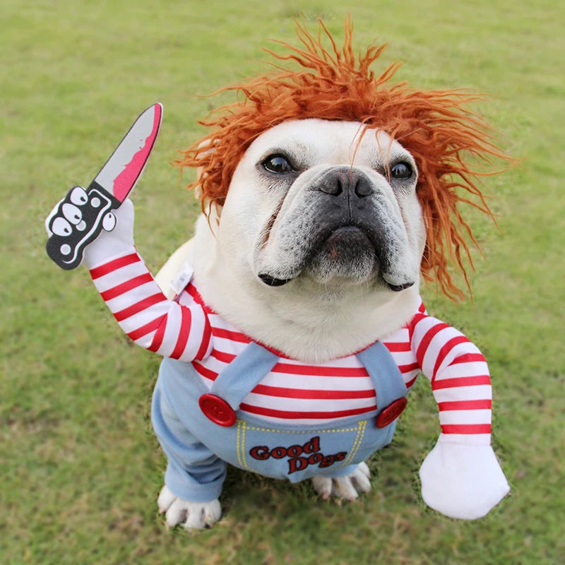 Halloween Dog Costumes Funny Pet Clothes Adjustable Dog Cosplay Costume Sets Novelty Clothing For Medium Large Dogs Bulldog Pug - WTN Essentials 
