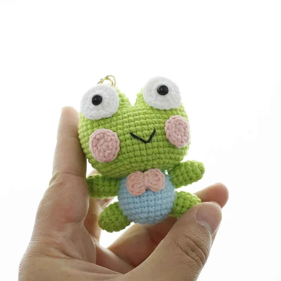 Cute Frog Crochet Keychain Funny Frog Bag Charm