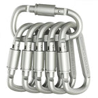 2-6PCS Carabiner Set For Key Camping Survival EDC Outdoor Keychain Clip  Alloy Aluminum Tactical Caribiner Hook Karabiners