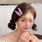 12 Pieces of Multi-Color Colorful Hair Clips with Side Bangs, Duckbill Clips for Broken Hair, Sweet Girl's Simple Hair Clips
