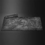 Gray Mouse Pad – Large & Small Overlocked XXL Desktop Keyboard Table Pad, Gaming Desk Mat for PC & Computer Accessories