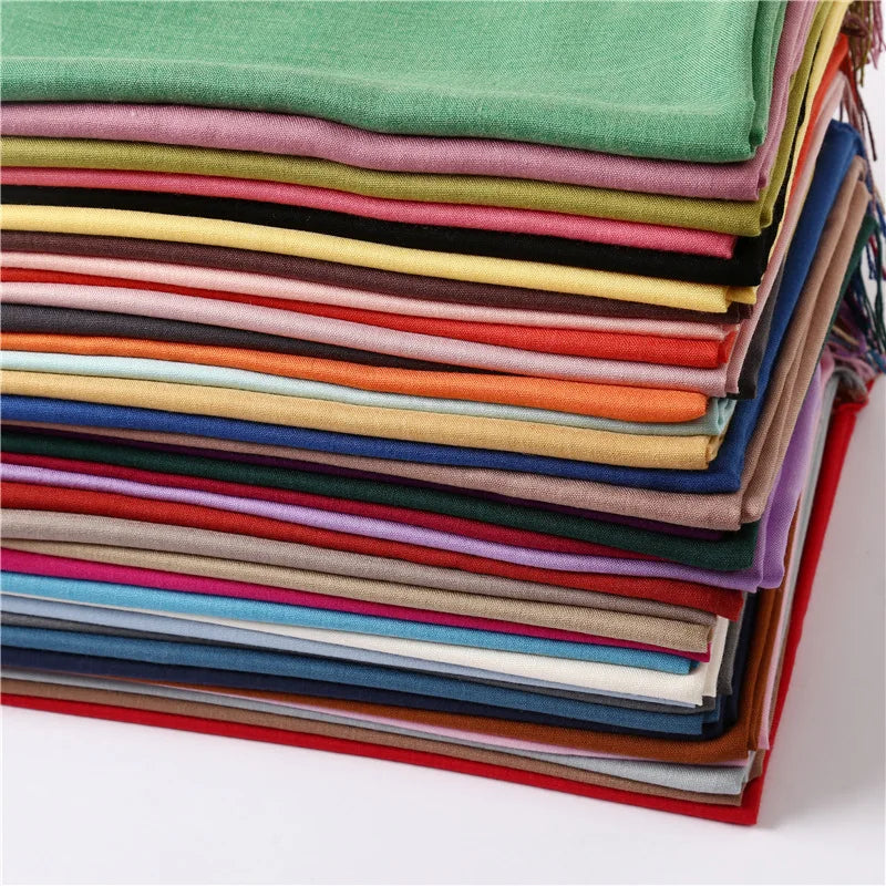 Fashion Solid Scarf Women Cashmere Soft Winter Warm Scarves Hijab Female Long Headband Shawl Wraps Bandana Foulard 2022 Echarpe