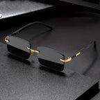 Rimless Rectangle UV400 Fashion Sunglasses for Men & Women