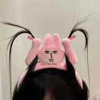 New Kawaii Pink Rabbit Banana Guinea Pig Plush Headband Creative Funny Fun Fashion Portable Cute Anime Headband for Woman Girls