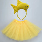 Animals  Children  Headband Tutu Skirt Tail Bow Kids  Girl Party Props Elephant Tiger Fox     Halloween Costume Cosplay