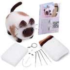 Animals DIY Needle Felting Set with Foam Mat for Handcraft Project Beginners Needle Felting Supplies Kits with Tools