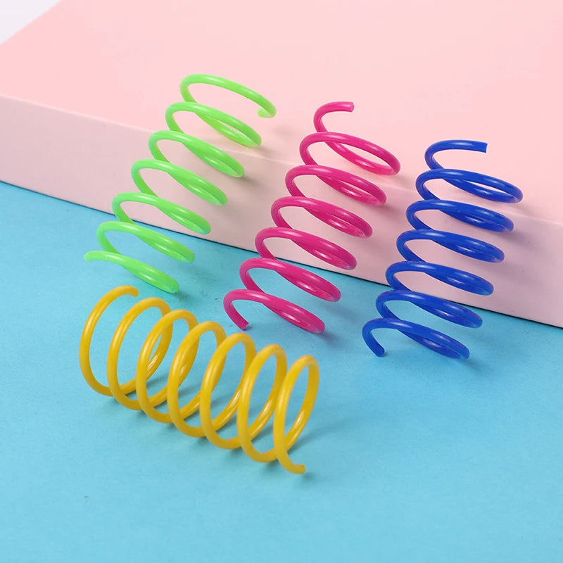 Kitten Cat Toys Wide Durable Heavy Gauge Cat Spring Toy Colorful Springs Cat Pet Toy Coil Spiral Springs 4/8/16/20pcs - WTN Essentials 