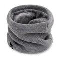 Warm Knitted Neck Gaiter for Men & Women – Thick Plush Winter Scarf, Windproof Tube Neck Warmer for Skiing, Running & Outdoor Sports